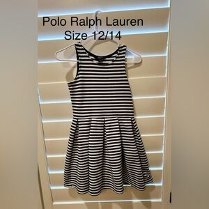 Polo Ralph Lauren Black and White Striped Kids Dress